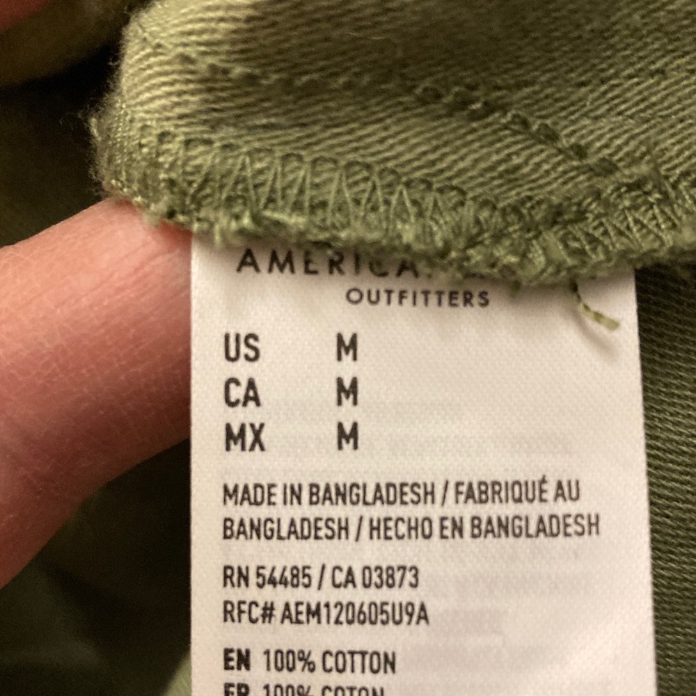 American Eagle Olive Utility Jacket M - image 5